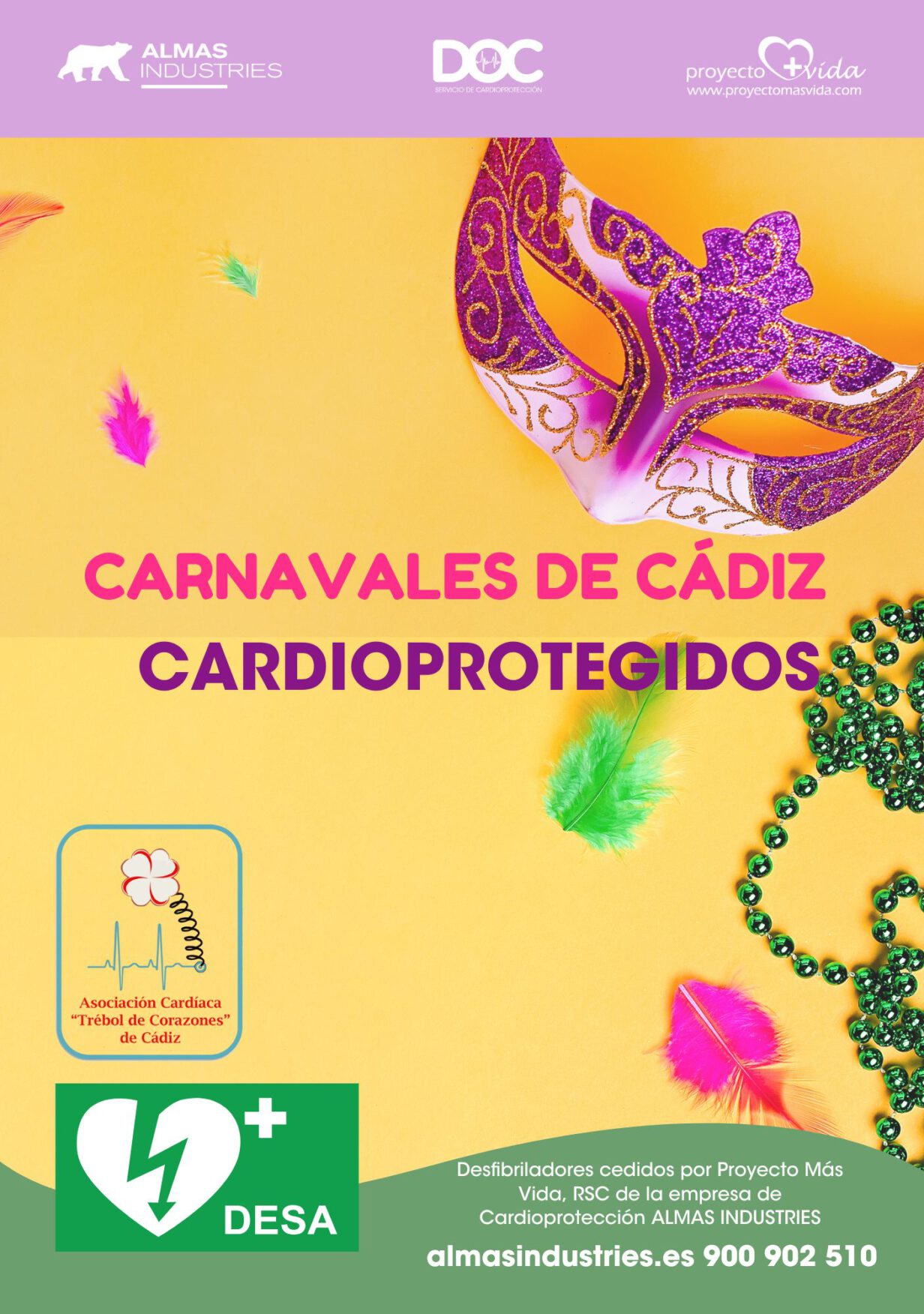 Desfibriladores en los Carnavales de Cádiz