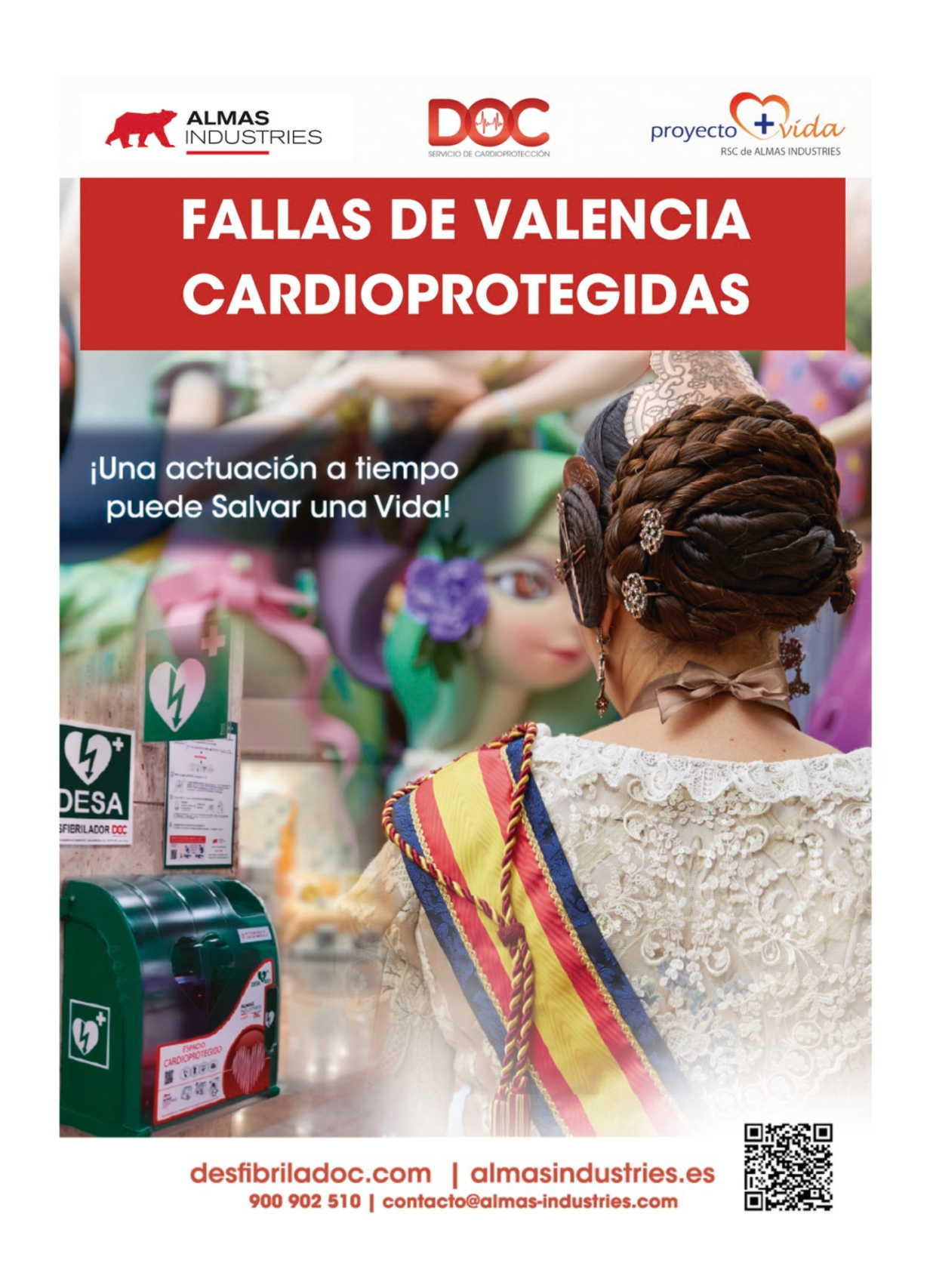 Desfibriladores en las Fallas de Valencia 2025