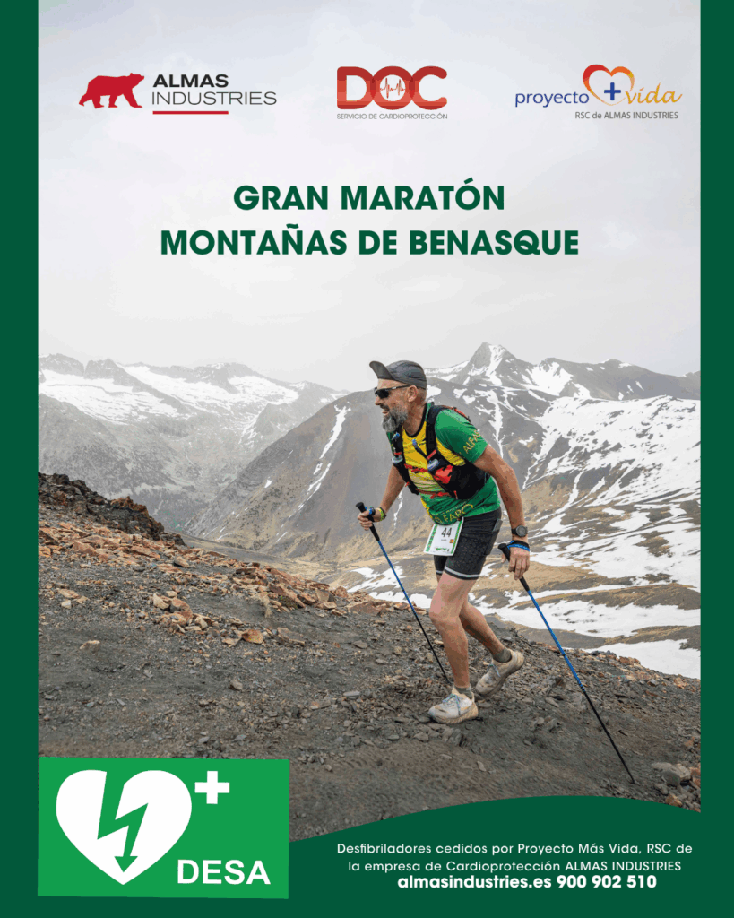 Desfibrilador DESA en la Gran Maratón Montañas de Benasque para cardioprotección